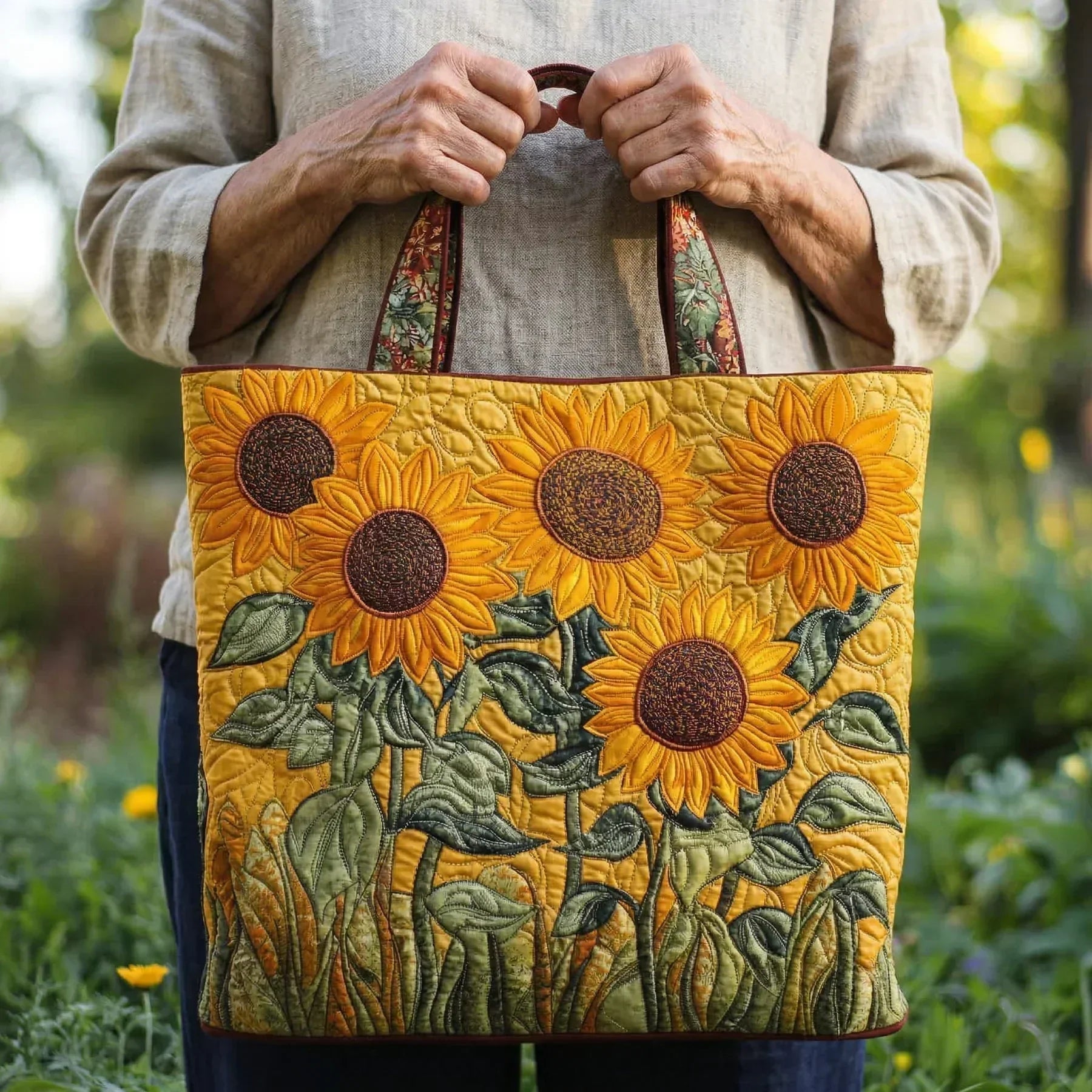 Handcrafted Bag - Classic Sunflowers