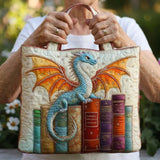 Handcrafted Bag - Dragon Guardian of Books