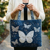 Handcrafted Bag - Silver Butterflies