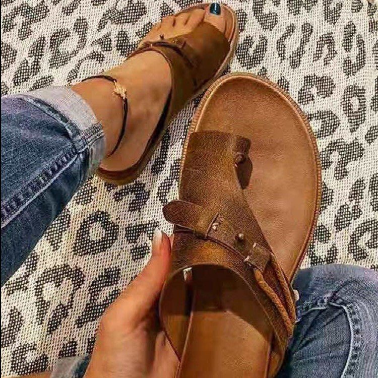 Fernanda Stylish Comfort Sandals Brown, photo studio
