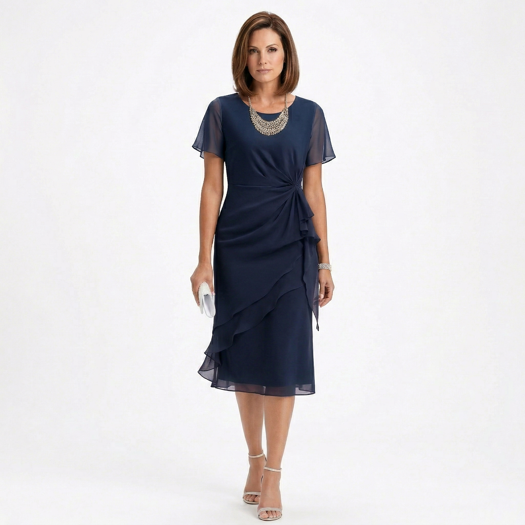 Helena | Elegant Dress Navy, photo studio