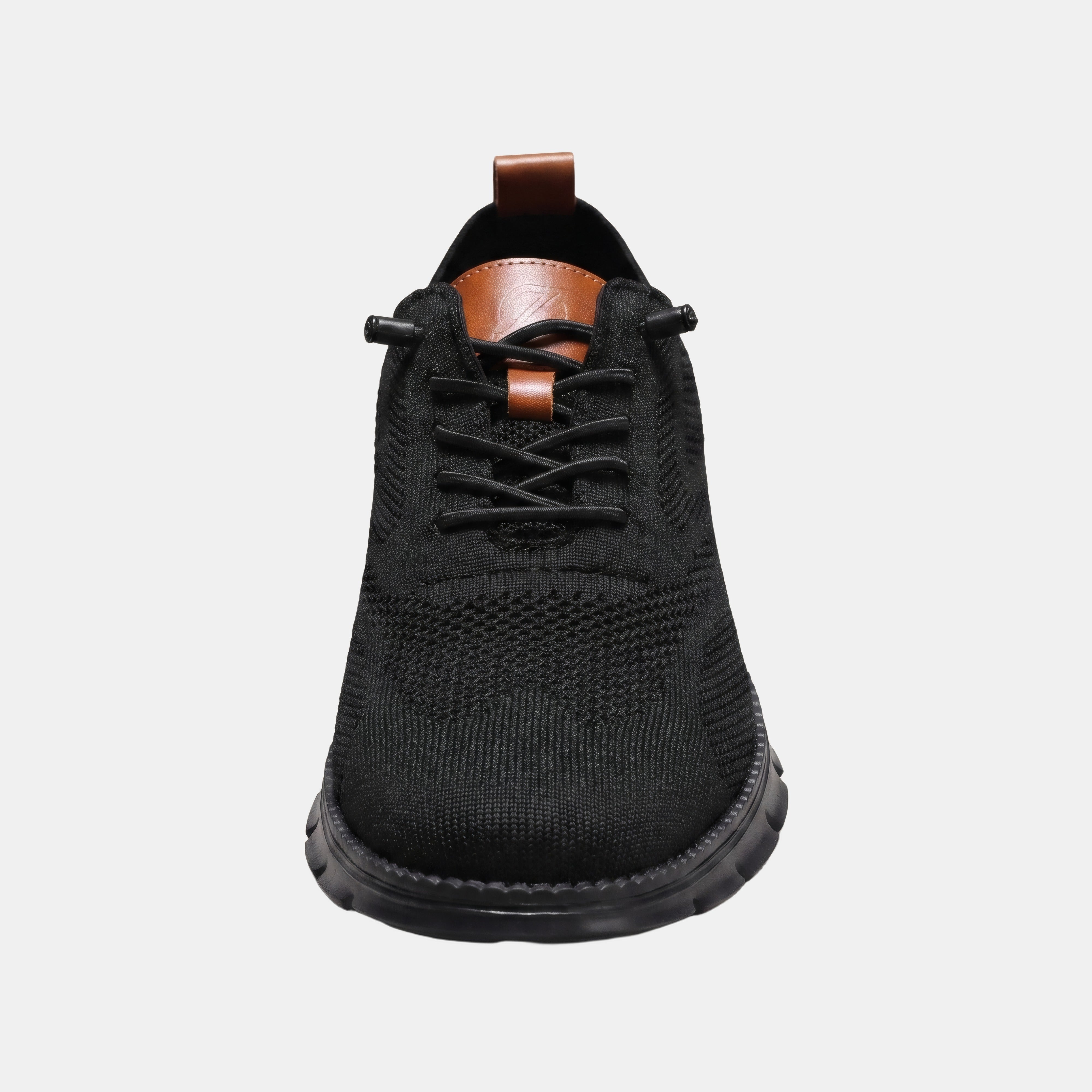 Lily | Orthopaedic Knit Trainers with a Heel Tab All Black, photo studio