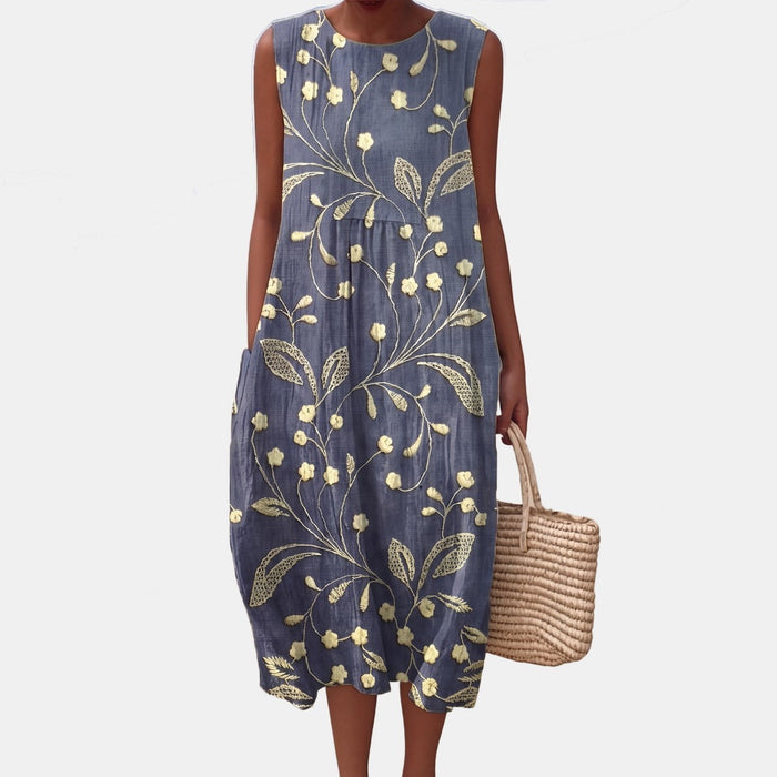 Althea | Fitted Vintage Midi Dress