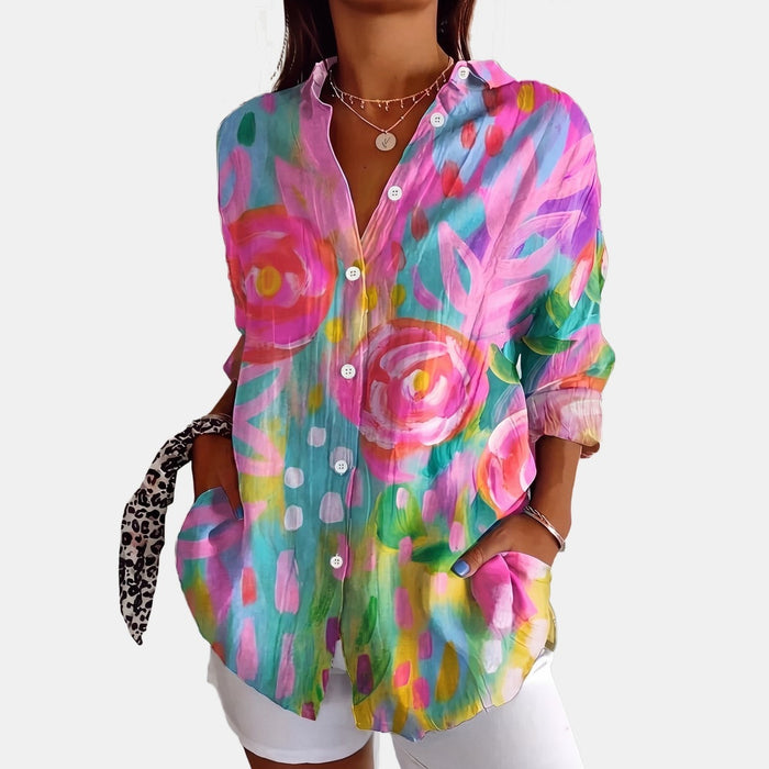 Rowena | Colourful Print Blouse
