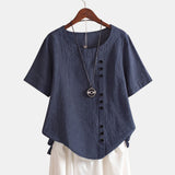 Ursula | Asymmetric Button Blouse