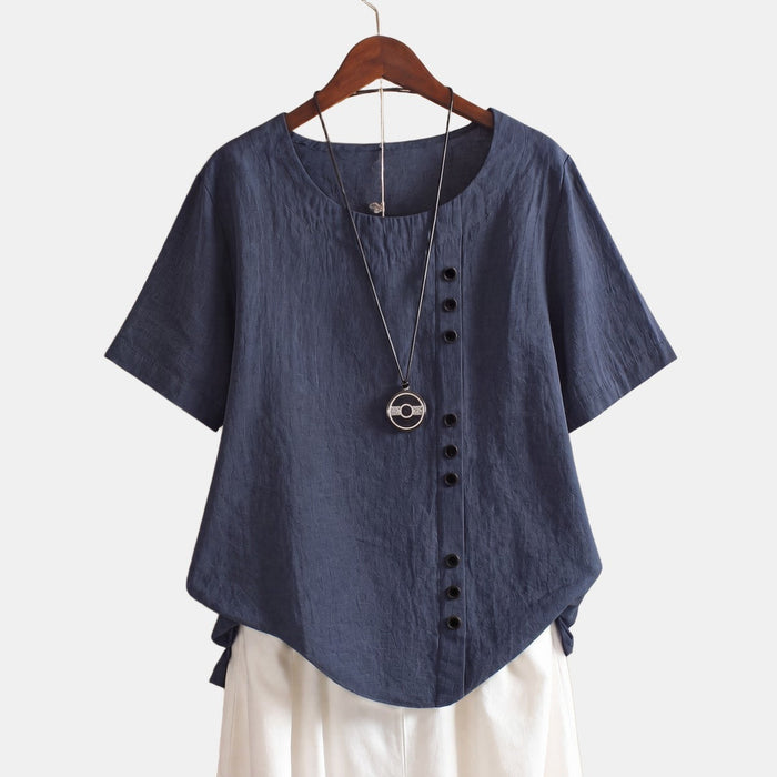 Ursula | Asymmetric Button Blouse
