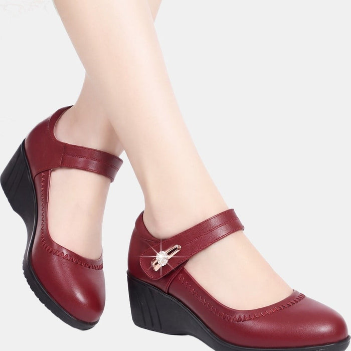 Ariane | Comfort Wedge Shoes with a Buckle Strap