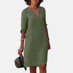 Adela | Flattering V-Neck Dress