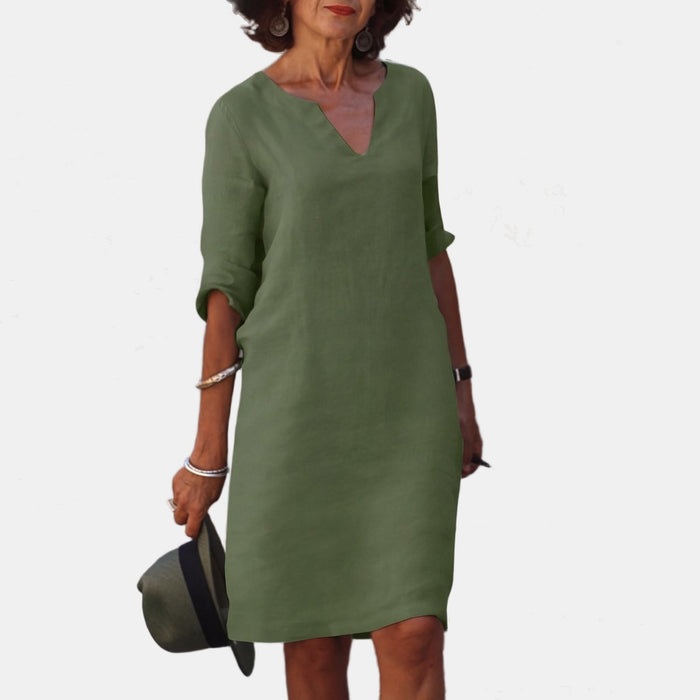 Adela | Flattering V-Neck Dress