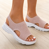 Caluna | Cushioned Slip-On Platform Sandals