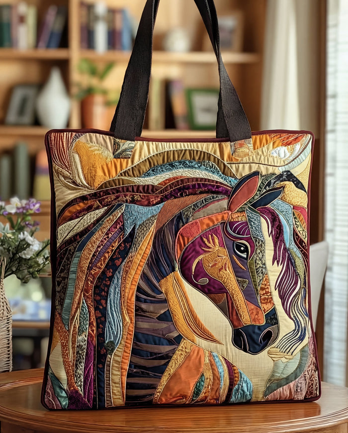 Handcrafted Bag - Multicolour Mosaic Horse