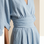 Nancy | Flowy Belted-Waist Maxi Dress