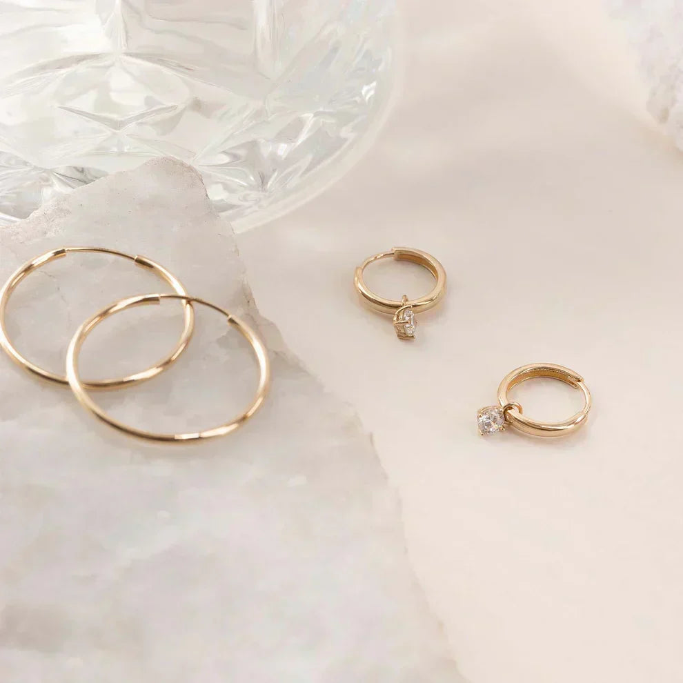 Liadan | Stone Hoop Earrings