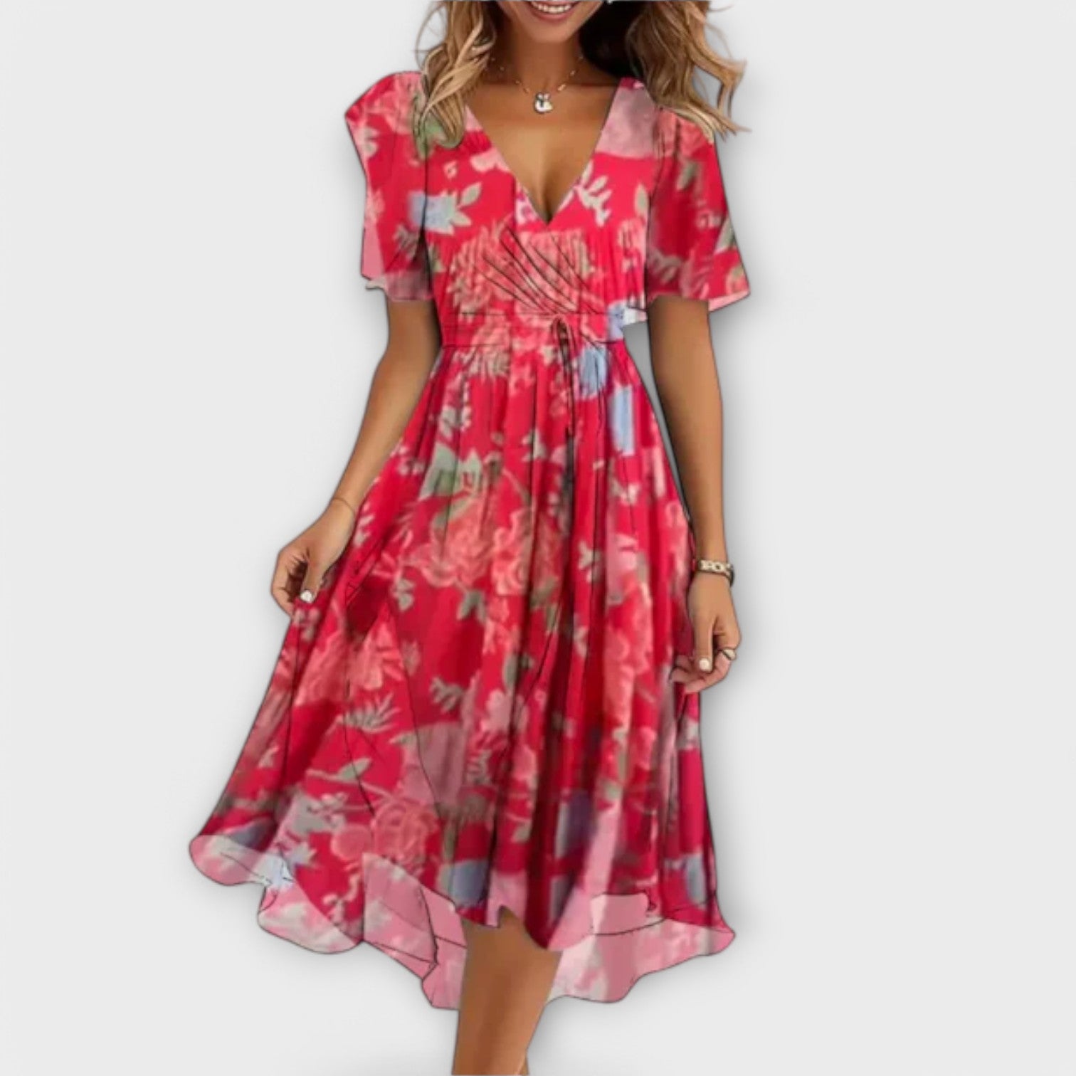 Clara | Elegant Dress Pink, photo studio
