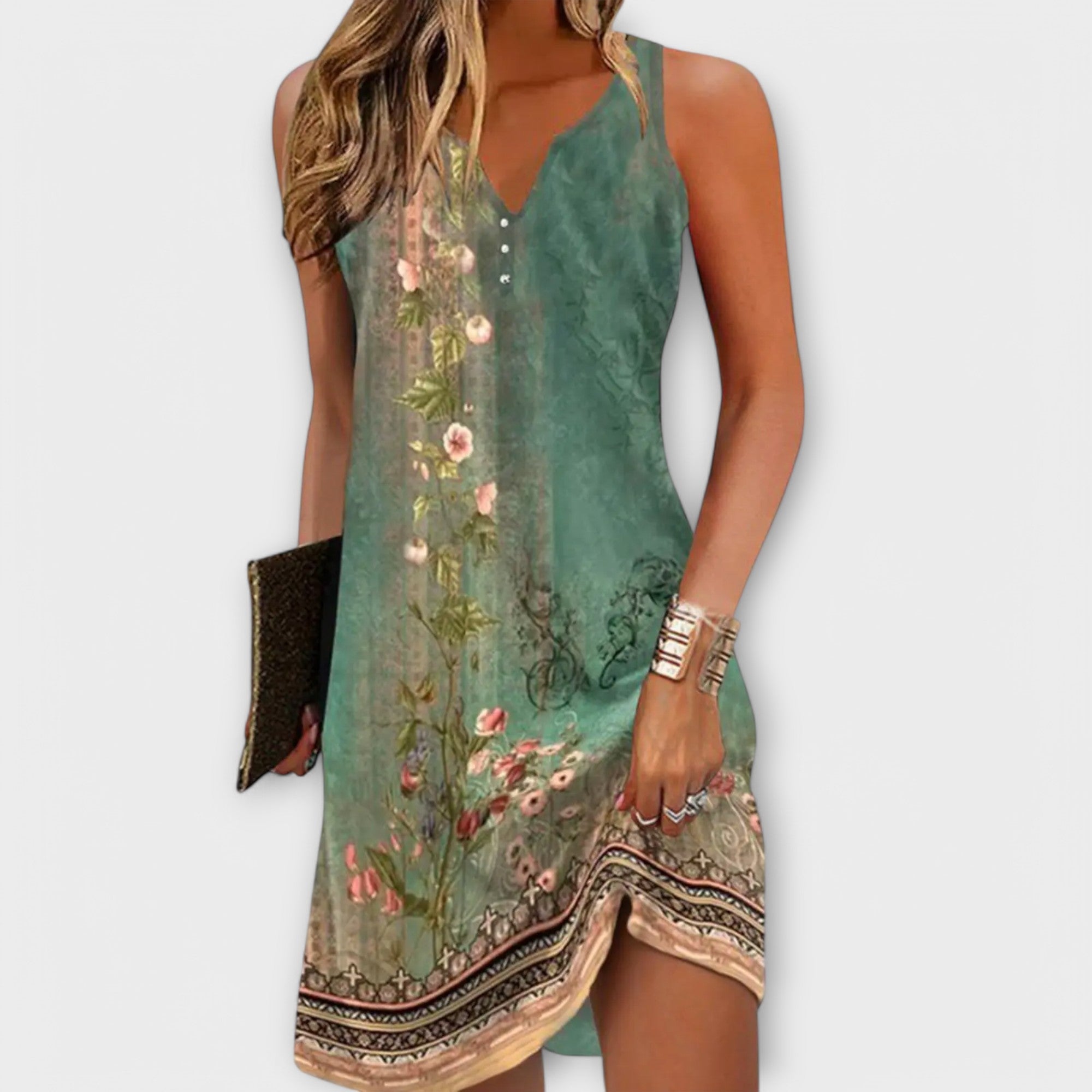 Tessa | Midi Dress Green, photo studio