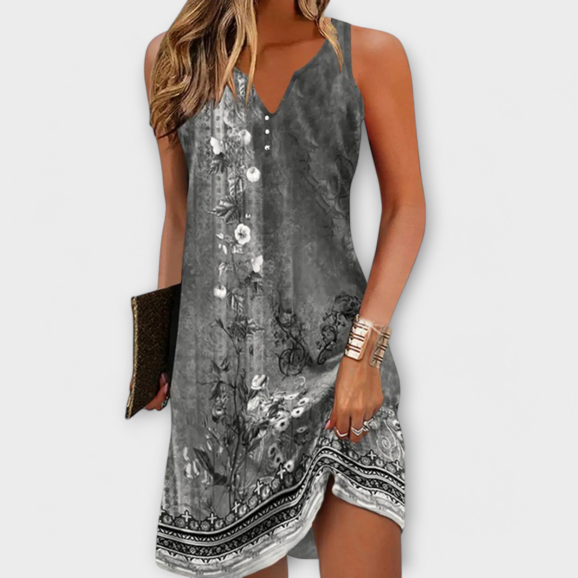 Tessa | Midi Dress Grey, photo studio