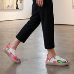 Suri | Artistic Print Knit Slip-On Sneakers