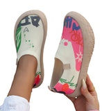 Suri | Artistic Print Knit Slip-On Sneakers