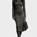 Long-Sleeve Midi Dress