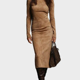 Long-Sleeve Midi Dress