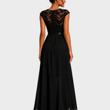 Jodie | A-Line Maxi Dress with a Cascading Ruffle