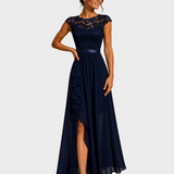 Jodie | A-Line Maxi Dress with a Cascading Ruffle