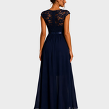Jodie | A-Line Maxi Dress with a Cascading Ruffle
