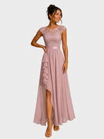 Jodie | A-Line Maxi Dress with a Cascading Ruffle