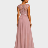 Jodie | A-Line Maxi Dress with a Cascading Ruffle