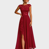 Jodie | A-Line Maxi Dress with a Cascading Ruffle