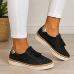 Kendall | Slip-On Shoes with a Tassel and Perforated Sides