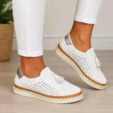 Kendall | Slip-On Shoes with a Tassel and Perforated Sides