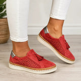 Kendall | Slip-On Shoes with a Tassel and Perforated Sides