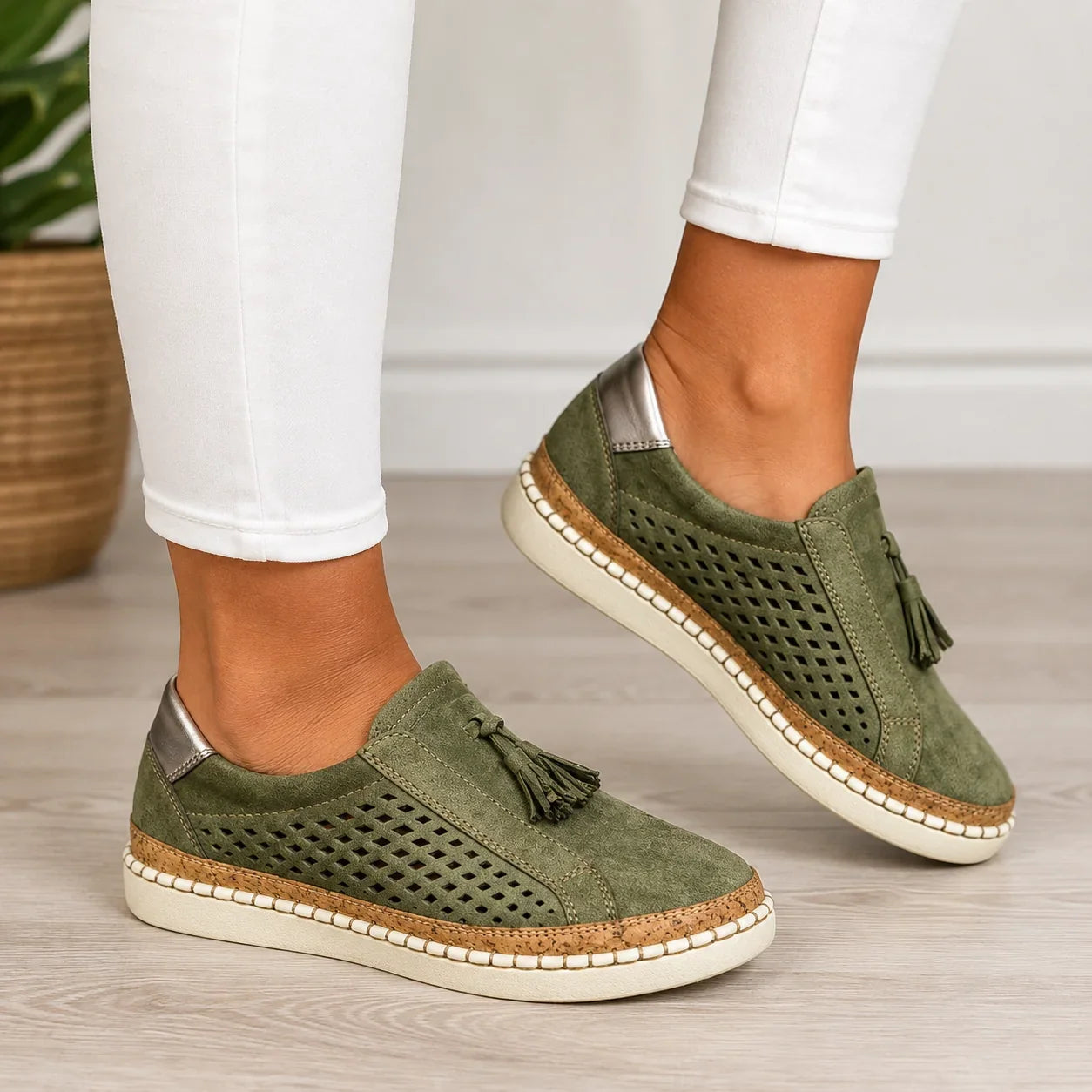 Kendall Orthopedic Slip-Ons Green, photo studio