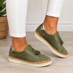 Kendall | Slip-On Shoes with a Tassel and Perforated Sides