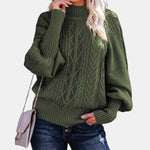 Khaki Oversized Cable Knit Jumper