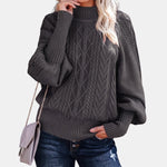 Khaki Oversized Cable Knit Jumper