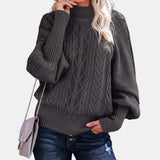 Khaki Oversized Cable Knit Jumper