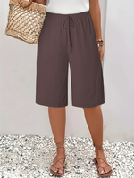 Nevaeh | Knee-Length Shorts with a Drawstring Waist
