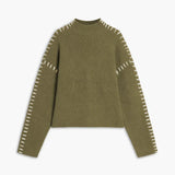 Black Contrast Stitch Jumper