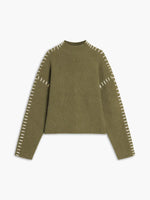 Black Contrast Stitch Jumper