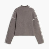 Black Contrast Stitch Jumper