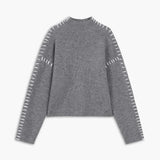 Black Contrast Stitch Jumper