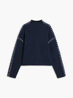 Black Contrast Stitch Jumper