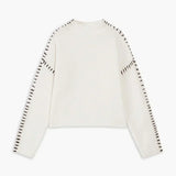 Black Contrast Stitch Jumper