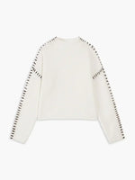 Black Contrast Stitch Jumper