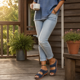 Coralie | Orthopaedic Wedge Sandals with a Lifted Sole