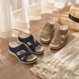 Clementine | Orthopaedic Wedge Sandals with Twin Straps