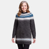 Long Charcoal Nordic Jumper