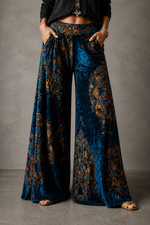 Lucy | Boho Print Wide-Leg Palazzo Trousers